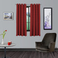 Divine Casa 5 Feet Zig Zag Design Window Curtains Colour Maroon Lightweight Polyester Panels with Metal Grommets Modern Home Decor (Pack of 2)