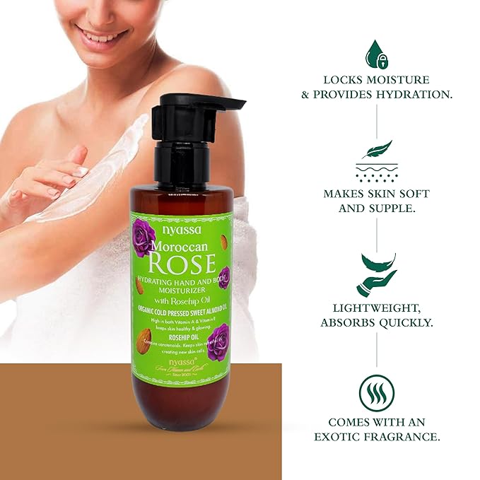 Nyassa Moroccan Rose Hand and Body Moisturizer - 200 Ml