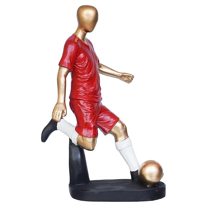 Ecraftindia Football Player Statue Decorative Showpiece