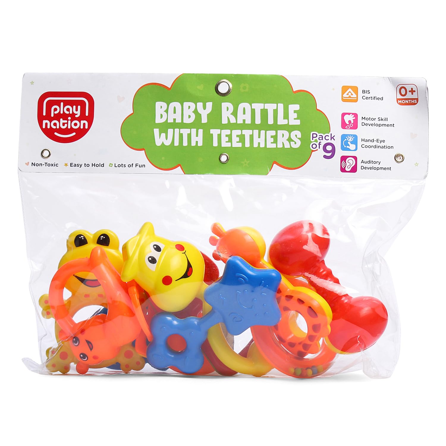 Play Nation BPA-Free Rattle & Teether Set for Newborns & Infants Rattles