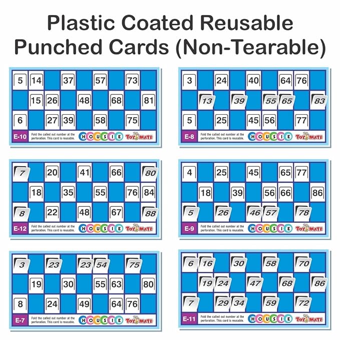 Toymate Red Housie 96 Reusable Card Game