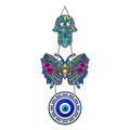 Artvibes Beautiful Butterfly Wooden Wall Hanging Luck Prosperity