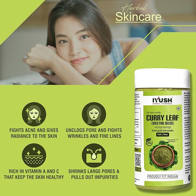 Iyush Herbal Ayurveda Organic Curry Leaves Powder - 100 gms