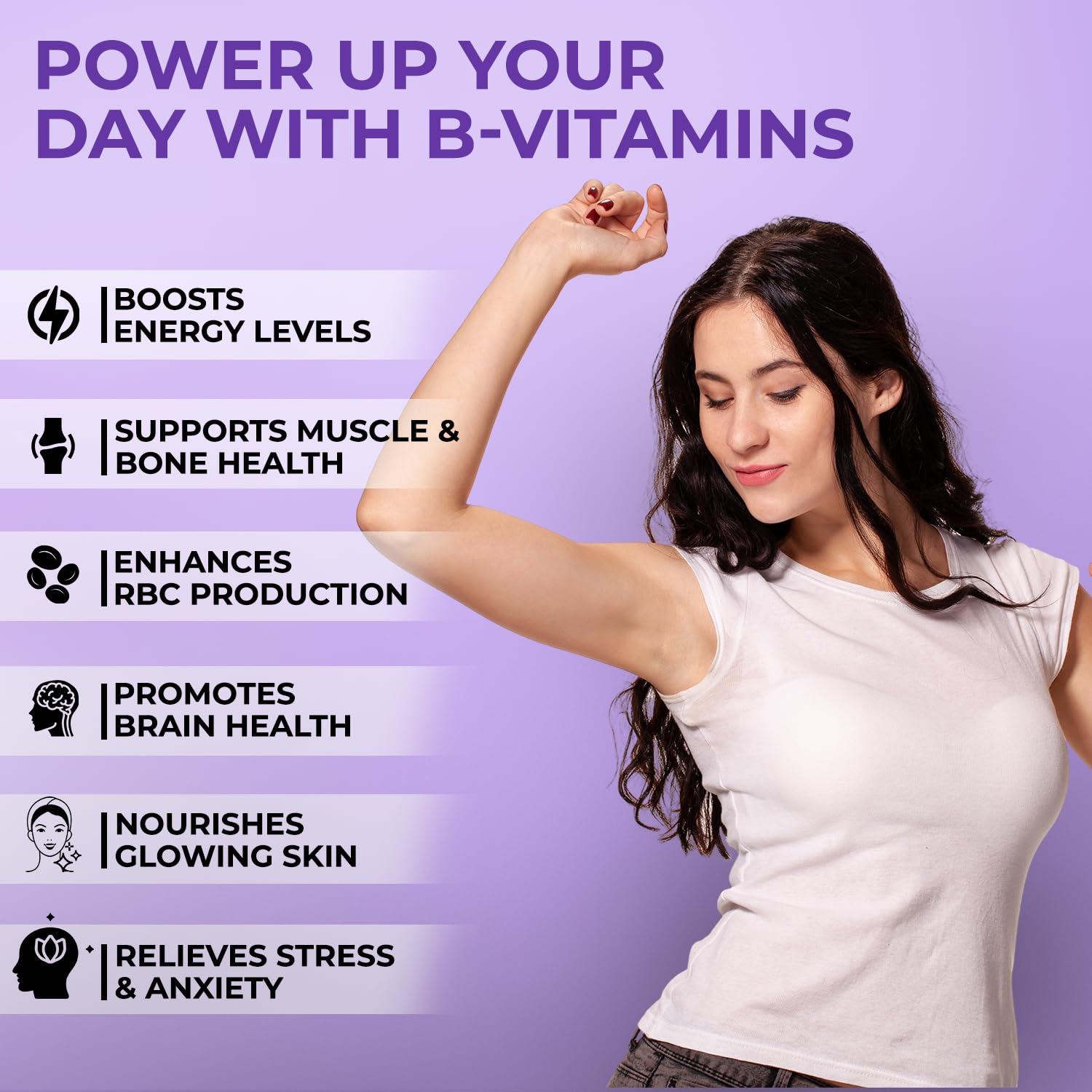 The Body Reserve Vitamin B Complex Tablets- 120 Veg Tablets 100% Rda Of Vitamin B1, B2, B3, B5, B6, B7, B9 & B12, Vitamin B Complex Supplements For Women & Men (4 Months Supply Pack)