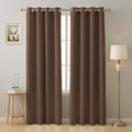 Cloth Fusion Blackout Door Curtains 9 Feet Long Set of 2 Grommet Design Dark Brown