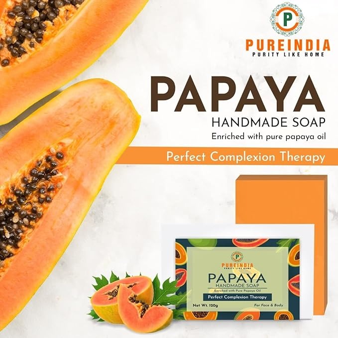 Pureindia Handmade Premium Papaya Soap - 100 gms