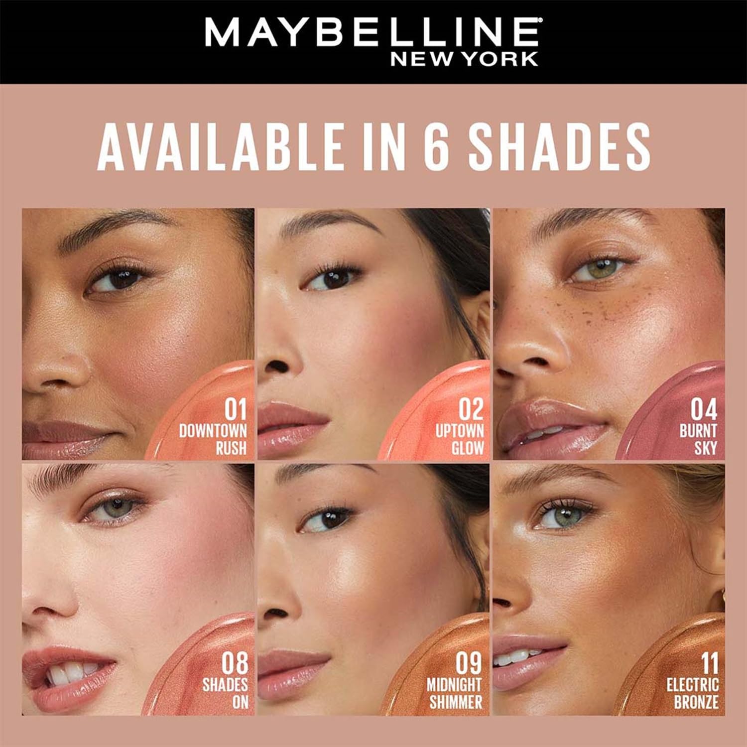 Maybelline New York Sunkisser Highlighter + Blush, 09 Midnight Shimmer | 4.7 g