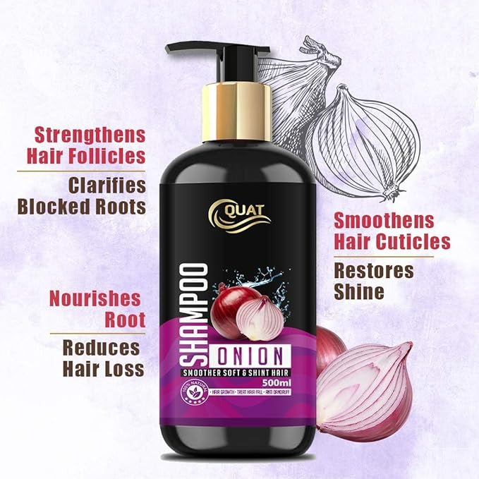 Quat Natural Onion Oil Extract Shampoo - 500 ml