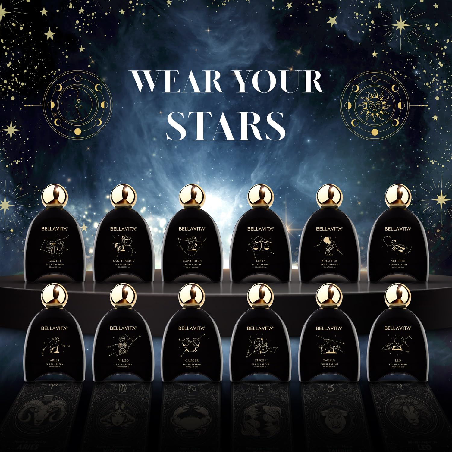 BELLAVITA Zodiac Collection Aries | Long Lasting Perfume for Man and Woman | EDP 100ml | Oud, Floral and Musk Premium Unisex Fragrance for Men and Women