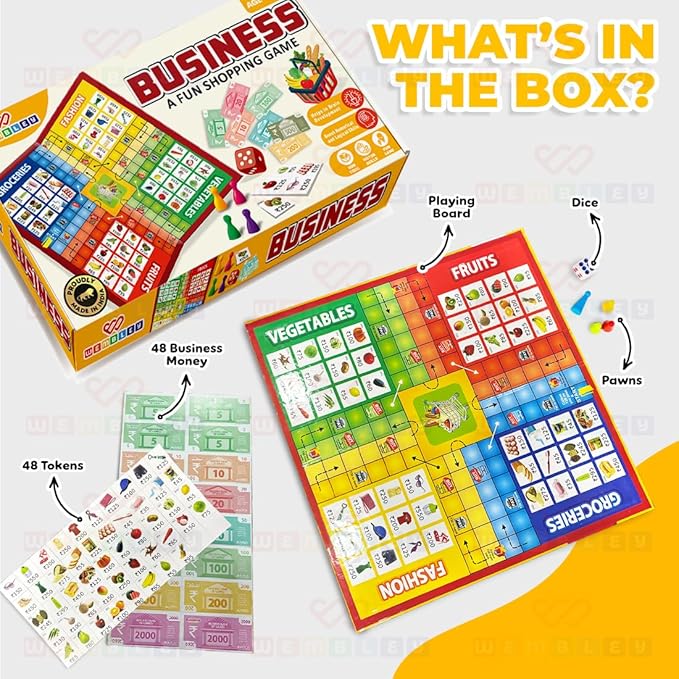 Wembley Business Board Game Set for Kids Adults with Business Money