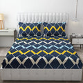 Fresh From Loom Microfiber King Size Double Printed Bedsheet Bed Sheets with 2 Pillow Covers 144 TC Slate Grey