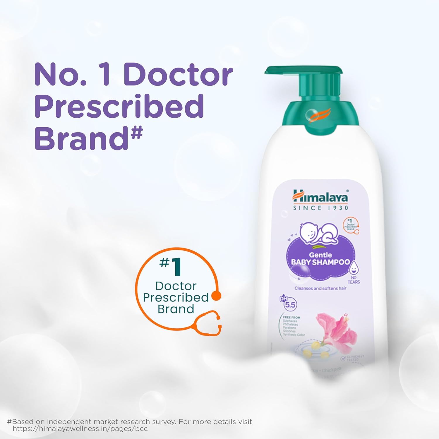 Himalaya Gentle Baby Shampoo 600ml | No Tears formula | Cleanses, softens and nourishes baby's hair