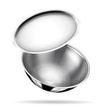 Stahl Artisan Triply Stainless Steel Tasla With Lid | Kadhai Without Handle | Induction & Gas Stove Compatible | 2.0 L | 22 Cm