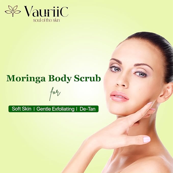 VauriiC De Tan Moringa Exfoliating Body Scrub - 200 gms