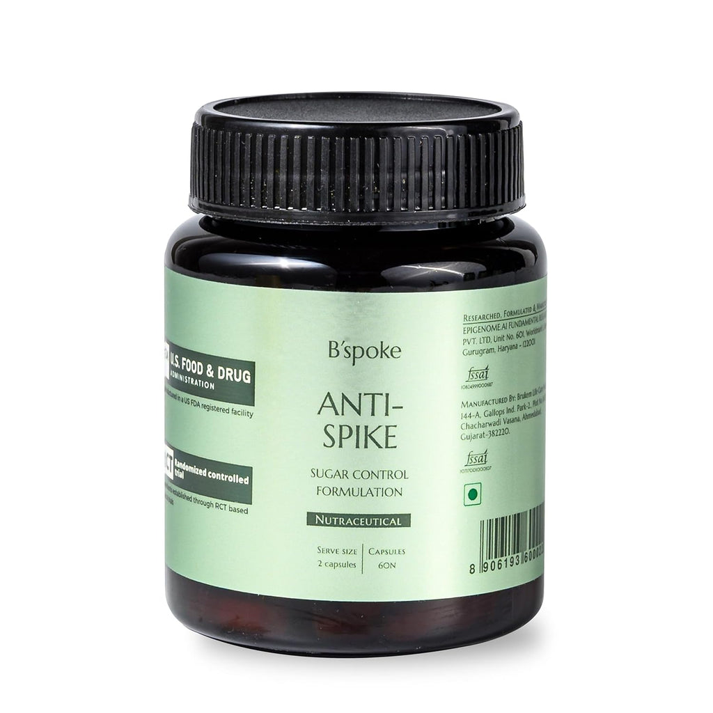 B'spoke Anti-Spike | Advanced Diabetes Support for Blood Sugar Control & Insulin Sensitivity | Enriched with Berberine, Chromium Picolinate, and Korean Red Ginseng