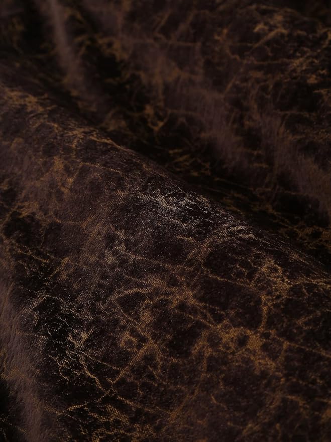 Cortina 2 Piece Solid Design Panel Eyelet Velvet Door Curtains | 7 Feet | Brown