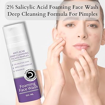 Dermistry Salicylic Acid Niacinamide Anti Acne Deep Cleanser Foaming Face Wash - 150 ml