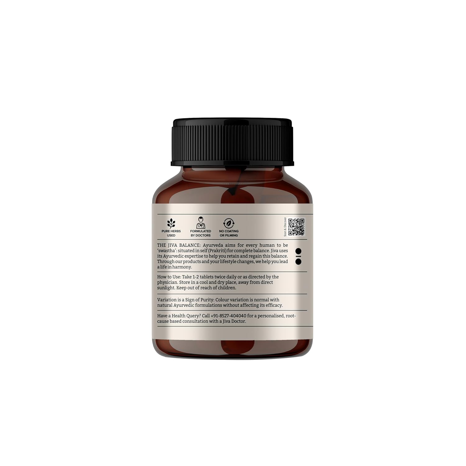 Jiva Diatrin Tablets 500mg | 100% Ayurvedic Formulation | Manages Blood Sugar Levels, Improves Metabolism & Strengthens the Pancreas | Balances Tri-Dosha- 60 Tablets (Pack of 2)