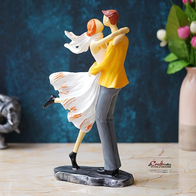 Ecraftindia Lovers Tango Dancing Couple Statue Human Figurines Decorative Showpiece