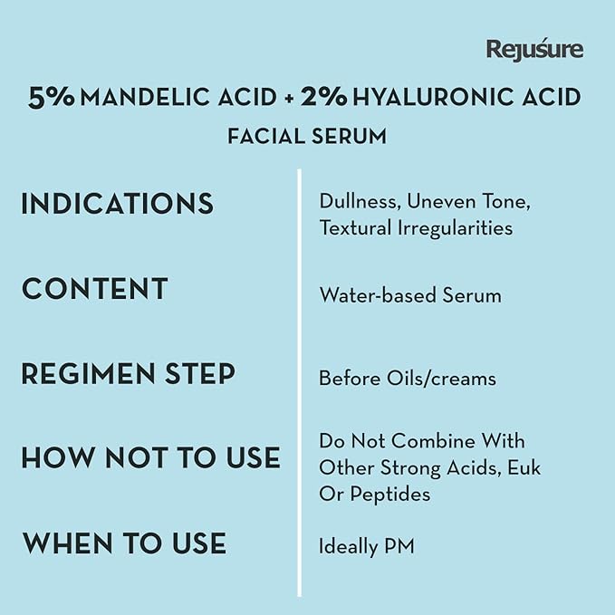 Rejusure Mandelic Acid 5% + Hyaluronic Acid 2% Face Serum – 30 Ml