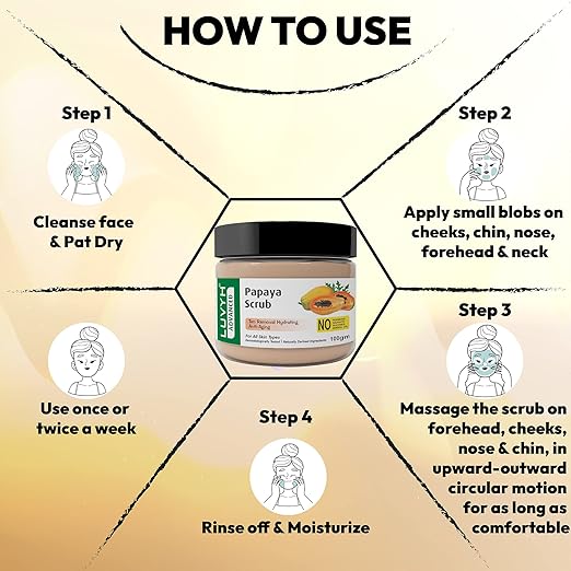 Luvyh Papaya Face Scrub Brightening - 100 gms