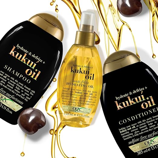 Ogx Kukui Oil Shampoo Hydrate Plus Defrizz 13oz - 385 ml