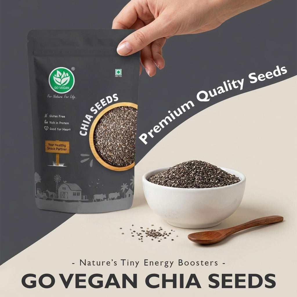 Go Vegan Chia Seeds 250g I Seeds for Eating | Seeds for Weight Management | Rich in Protein & Fibre