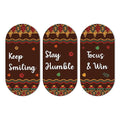 Artvibes Keep Smiling Positive Quotes Printed Wooden Wall Hanger for Home | Artworks | Set of 3