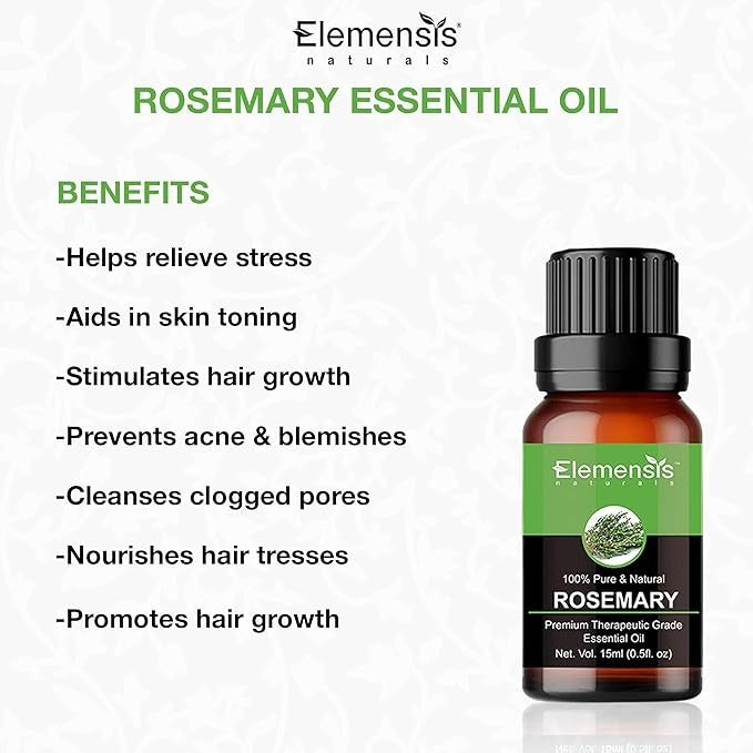 Elemensis Naturals Pure Rosemary Essential oil - 15 ml