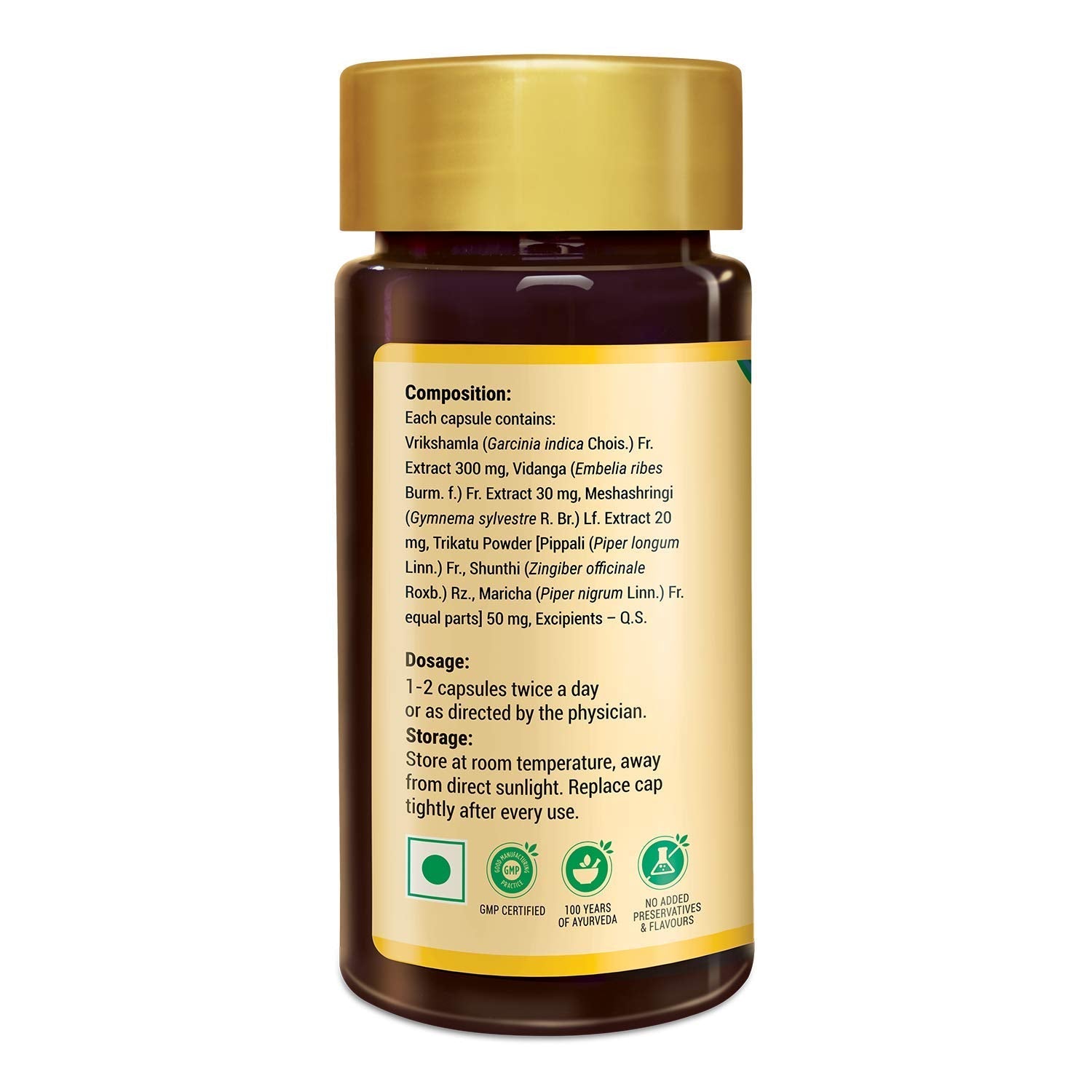 Zandu Lean & Slim Capsules Enriched with the Goodness of 6 Herbs to Help You in Weight Loss Journey, Acts as a Metabolism Booster And Supports Weight Management, Pack of 60 Veg Capsules