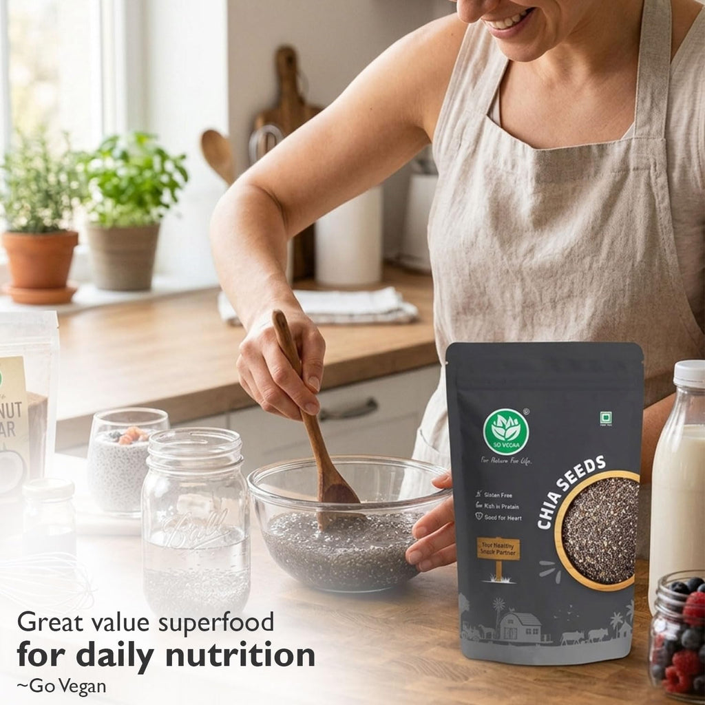 Go Vegan Chia Seeds 250g I Seeds for Eating | Seeds for Weight Management | Rich in Protein & Fibre