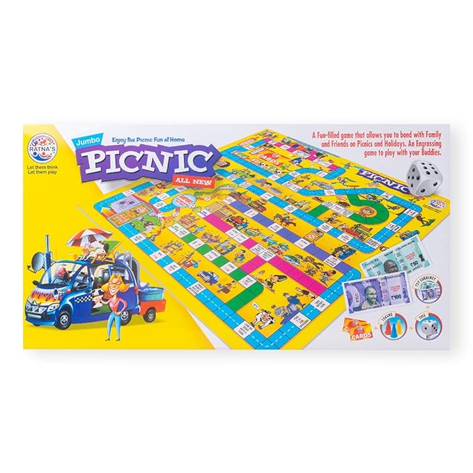 Ratna's Picnic Board Family Game Big Fun | Pack of 1 | Multicolor | Kids