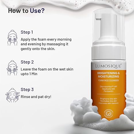 Lumosique Brightening And Moisturizing Foam Face Cleanser - 100 ml