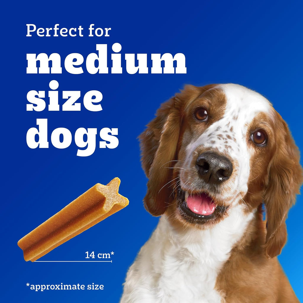 Pedigree Dentastix Oral Care Dog Treat, Adult Medium Breed (10-25 kg), 180 g, Recommended by Vets, Supports Gum Health, Reduces Risk of Gum diseases