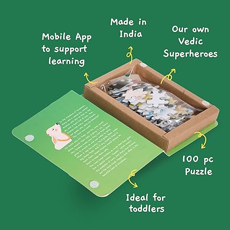 Toynama Educational Toys for Kids Krishna Gopala 100 Pcs Jigsaw Puzzles Ages 3+ Cultural Interactive