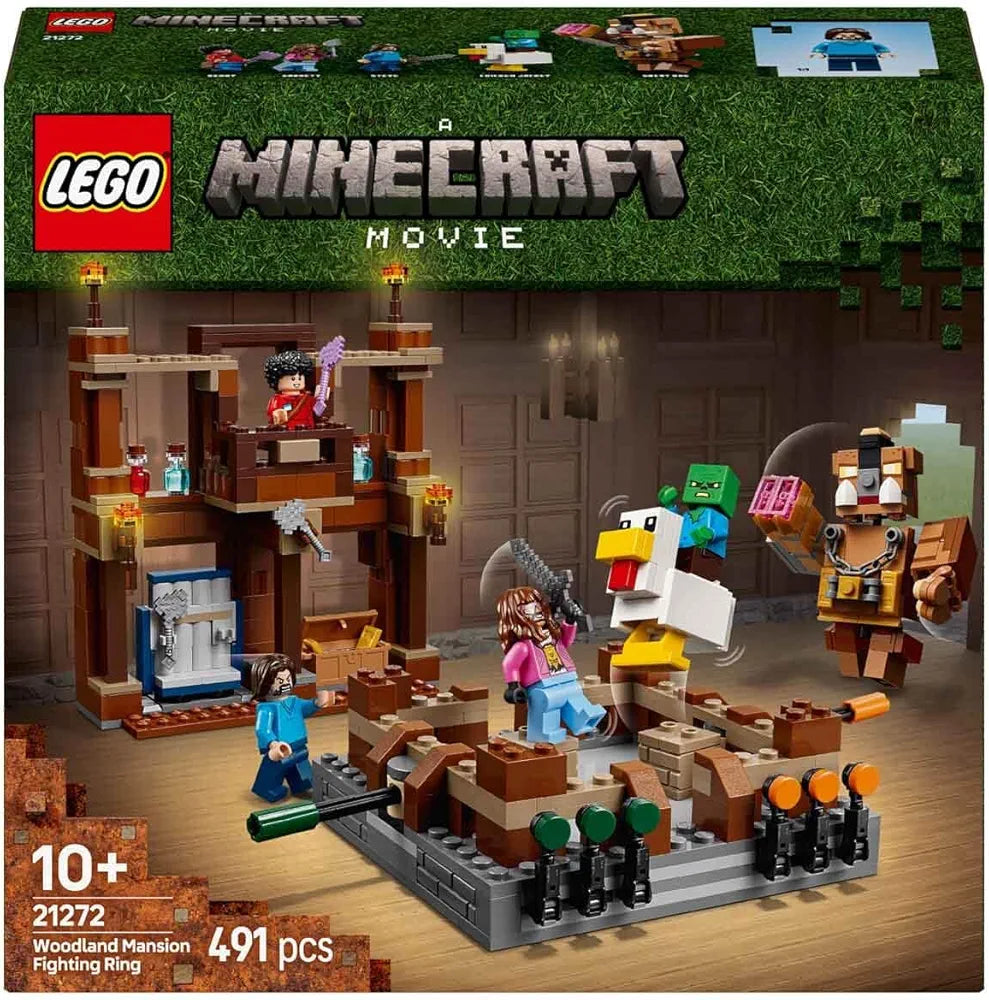 Lego Minecraft Woodland Mansion Fighting Ring Gamer Toy with Mob Figures 21272 Building Blocks Toys for 10+ Gift for Boys and Girls