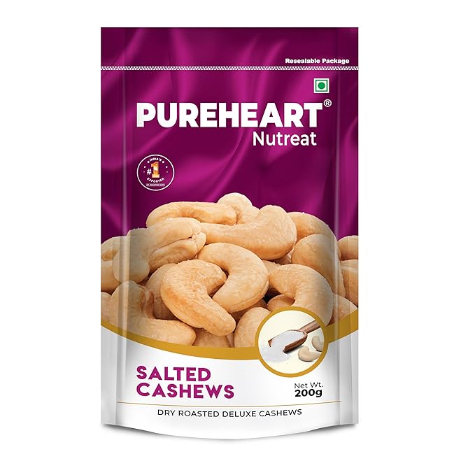 Pureheart Roasted Nutreat Salted Cashews - 200 gms