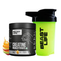 BeastLife Micronised Creatine Monohydrate with Free Shaker | 319 g | 86 Servings | Tropical Tango | NABL Lab Tested | Rapid Absorption for Muscle Strength & Athletic Performance | Super Micronised Creatine Powder