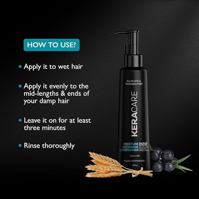 Godrej Professional Keracare Moisture Recharge Unscented Conditioner - 250 gms
