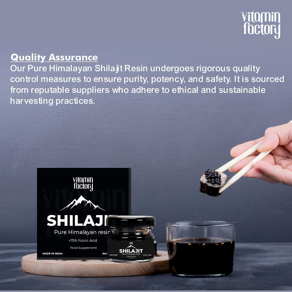 The Vitamin Factory Premium Himalayan Shilajit Resin +75% Fulvic Acid Natural Energy Booster 25g