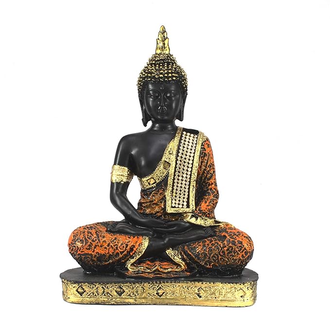 Ecraftindia Resin Meditating Lord Buddha Statue | Serene Home Decor Accent