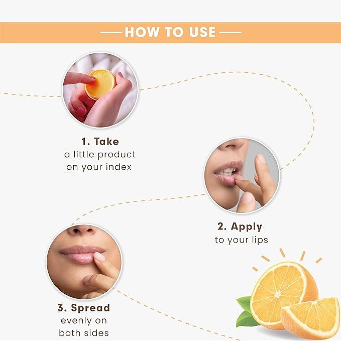 Korus Essential Orange Lip Balm with Shea Butter for Women - 8 gms