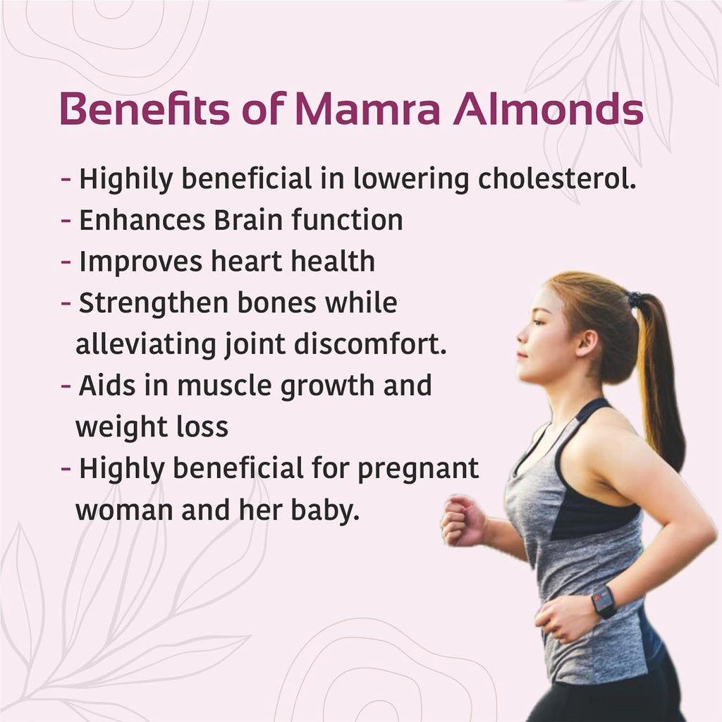 Nutty Organics Almonds Mamra (Grade A ++ Nuts, Premium,Rich In Oil, Imported) Richest Natural Source of Vitamins, Magnesium & Protien | Special Mamra Badam Giri