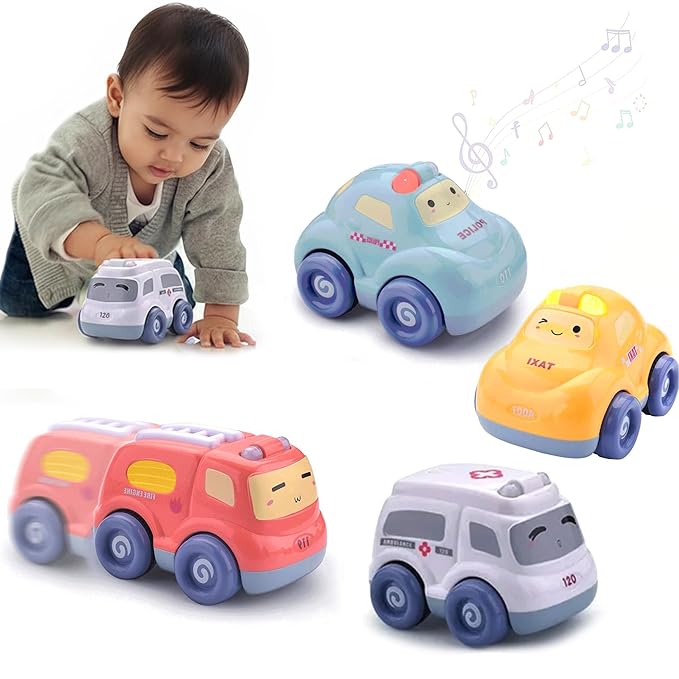 Kidology Push & Go Baby Car Toy Set Friction Powered