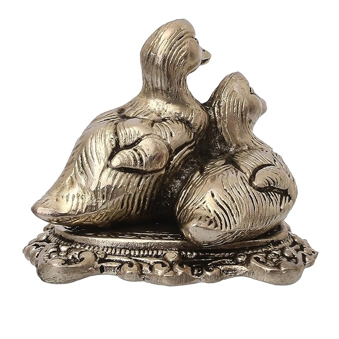 Ecraftindia Set of 2 Loving Metal Swans
