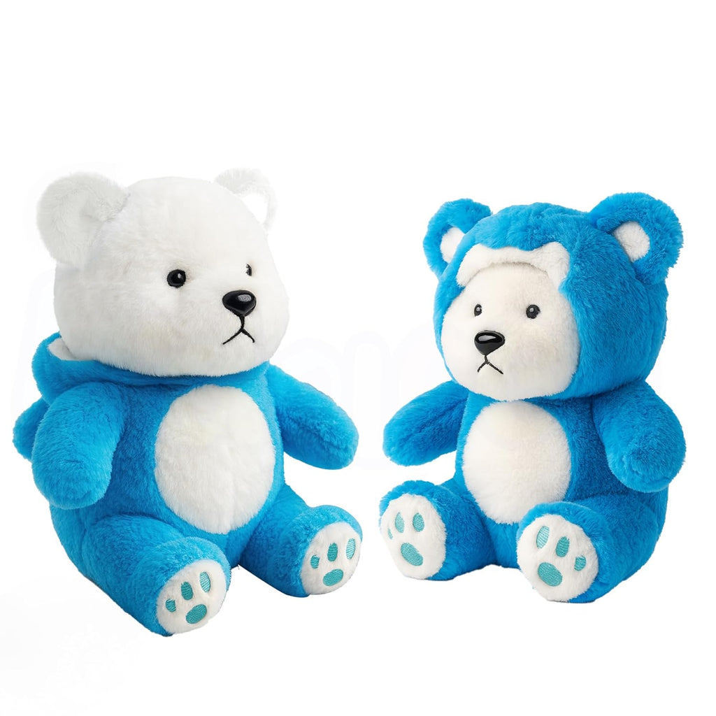 Kidology Soft Plush Teddy Bear Toy with Removable Hood