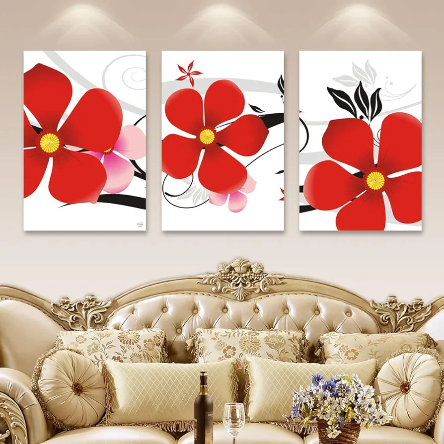 Rangoli MDF 3 Pcs Wall Poster 12x18 Inch Decorative Wall Art P-4 Design-12