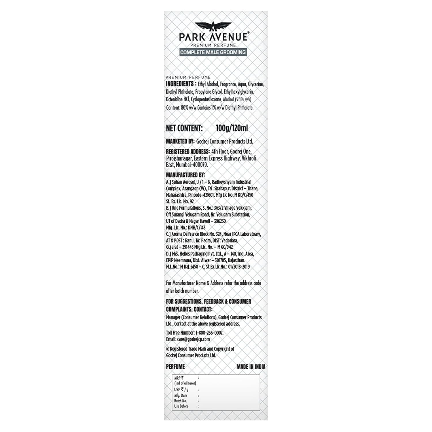 Park Avenue Voyage Signature Collection | Liquid Perfume For Men | Fresh Long-Lasting Aroma Amazon Woods Premium Perfume | 120Ml