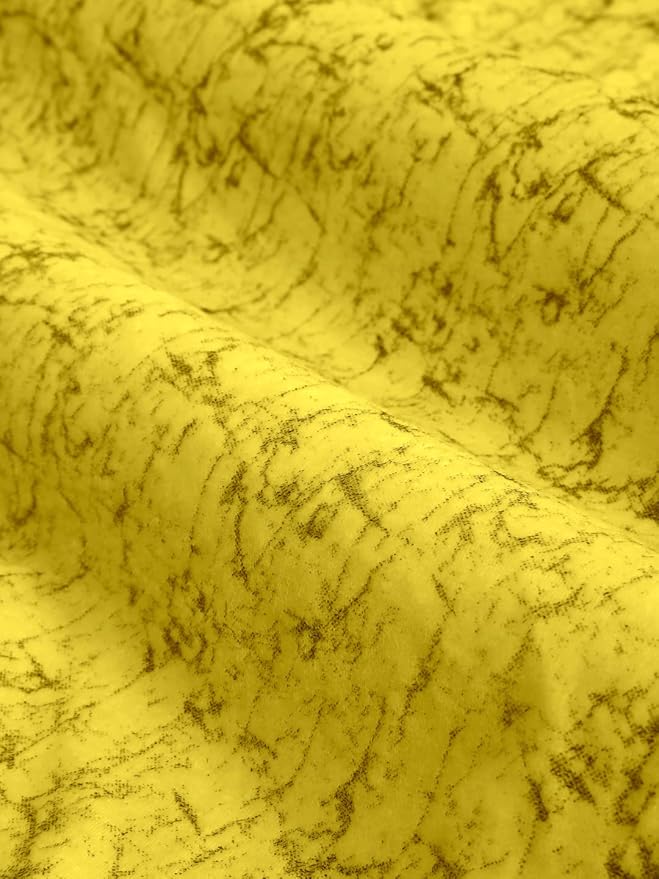 Cortina 2 Piece Solid Design Panel Eyelet Velvet Door Curtains | 7 Feet | Yellow