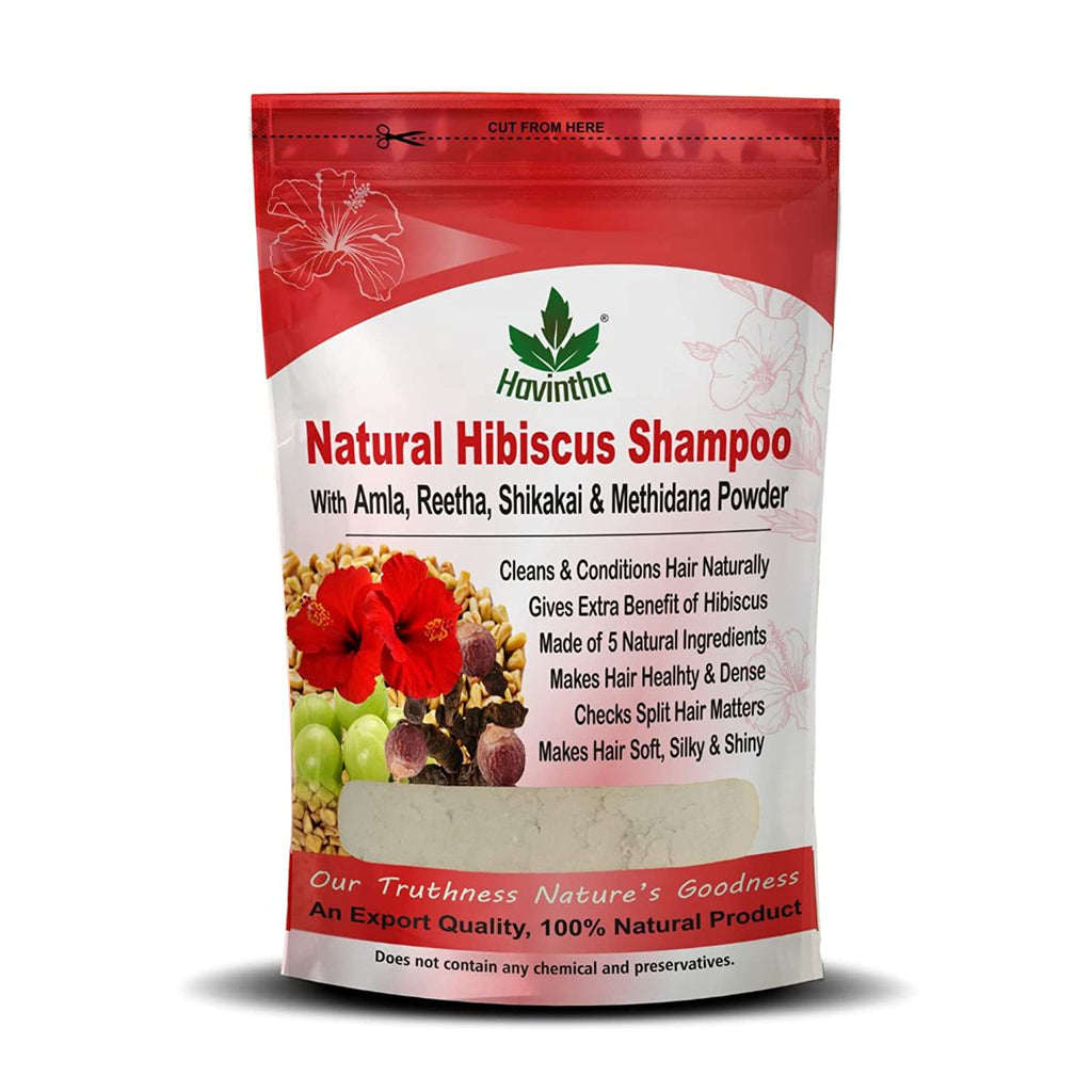 Havintha Natural Hair Shampoo with Amla, Reetha Shikakai Methidana Hibiscus Powder - 227 gms And 15 Natural Herbs Hair Oil - 200ml with Jatamansi, Kalonji